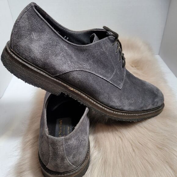 To Boot New York Men’s Adam Derick Grey Suede Oxford Rubber Sole Shoes Size 11 - Picture 5 of 11